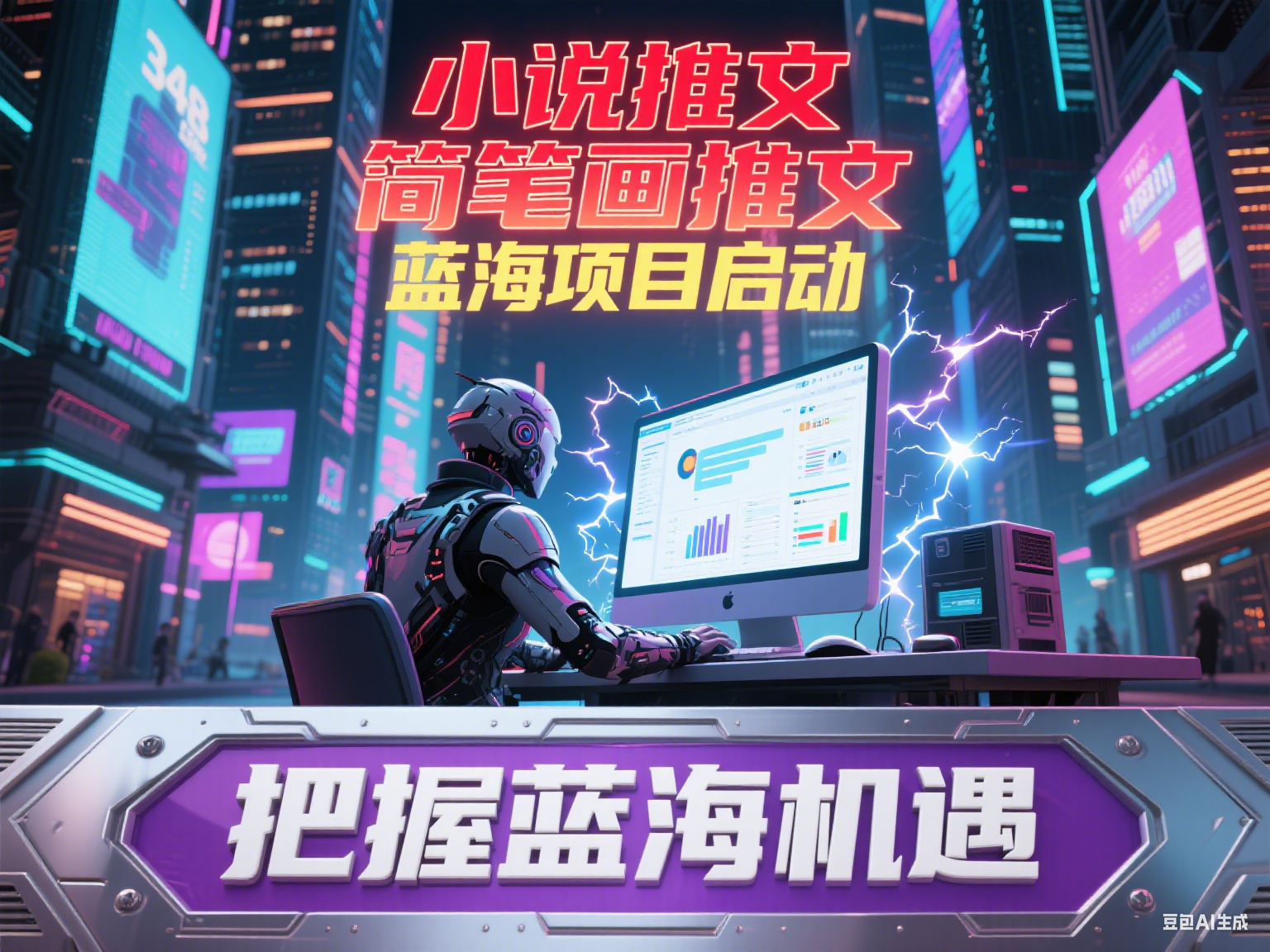 小说推文 简笔画推文蓝海项目启动